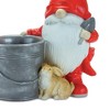 Raincoat Garden Gnome Statue with Bucket Planter (Set of 2) - 3 of 3