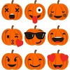 Junior's Design By Humans Halloween Pumpkins Emoji By honeytree T-Shirt - 2 of 3