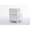 Racxily Teddy Fabric Armless Accent Chair-Plush Teddy Fabric Armless Accent Chair with,Solid Wood Legs,for Bedroom/Living Space, Refined Style - 4 of 4