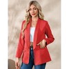KOJOOIN Women's Sculpted Shawl Collar Blazer with Flap Pockets Timeless Transitional Tailoring - 3 of 4