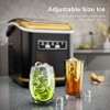 Countertop Ice Maker, producing 9 bullet ice cubes in 6 minutes and 26.5 lbs of ice per 24 hours and includes a basket and scoop - 4 of 4