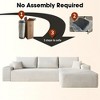 Lycvki 107" Corduroy Cloud Sectional Couch with L-Shape Chaise,No Assembly Required - 4 of 4