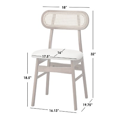Buylateral 2pk Rika Mid Century Modern Dining Chairs