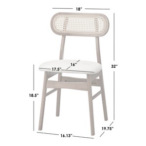 Buylateral 2pk Rika Mid Century Modern Dining Chairs - 1 of 4