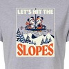 Women's - Disney - Lets Hit The Slopes Cropped Graphic T-Shirt - 2 of 4