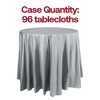 Smarty Had A Party 84" Silver Round Plastic Tablecloths - 96 pcs - 3 of 4
