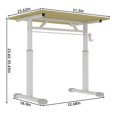 Anybear Study Desk for Kids & Adults, Height-Adjustable, Multi-Purpose Desk, Compact Design, 31.5 x 23.62 x 35.43"