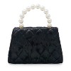 Girls Velvet Bloom Handbag – Quilted Velvet Purse with Pearl Handle, Floral Charms & Detachable Strap | Dress-Up, Parties & Gifting - 2 of 4