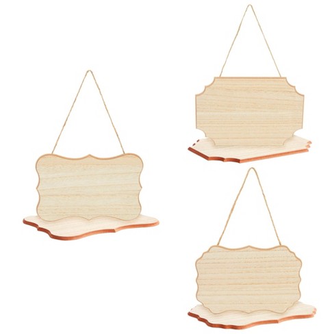 Juvale 6-pack Of Unfinished Mdf Hanging Wood Plaques For Crafts