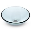 Aquaterior Bathroom Tempered Glass Vessel Sink 16" Round Basin Bowl Transparent - 4 of 4
