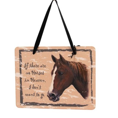 This Little Piggy 3.5 Inch Chestnut Horse Plaque Ornament Heaven Tree Ornaments