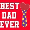 Women's Design By Humans Best Dad Ever Heart Tie By sukhendu12 Racerback Tank Top - 2 of 2