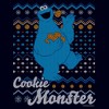 Women's Sesame Street Cookie Monster Ugly Christmas Sweater Print T-Shirt - 2 of 4