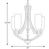 Progress Lighting Wisten 5-Light Chandelier, Brushed Nickel, Etched White Glass - 2 of 2