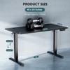 CAVINAS 28.7"-48"H Ergonomic Height Adjustable Desk,T-Shaped Metal Bracket,Modern Computer Workstations with 2 Hooks for Office&Home - 3 of 4