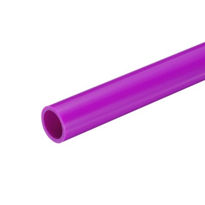 Unique Bargains Water Plumb DIY Crafts High Impact Rigid Round Pipes 8" Length ID 0.63" OD 0.79" Purple