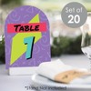 Big Dot of Happiness 90’s Throwback - 1990s Party Double-Sided 5 x 7 inches Cards - Table Numbers - 1-20 - 2 of 4