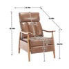 CAVINAS Upholstered Accent Chair with Wooden Frame,Modern Arm Chair,Adjustable Recliner Chair for Bedroom,Reading Room - 3 of 4
