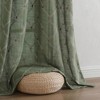 Kate Aurora 1 Piece Vienna Lux Embroidered Linen Blend Semi Sheer Grommet Window Curtain Panel - 84 in. Long - 3 of 4