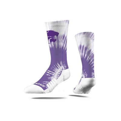 NCAA Kansas State Wildcats Tie-Dye Adult Crew Socks - M/L