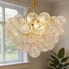 DORESshop 1-Light Gold Bubble Ball Glass Integrated LED Chandelier, RGBCW Dimmable Cluster Ceiling Light for Dining Room, Bedroom - 2 of 4