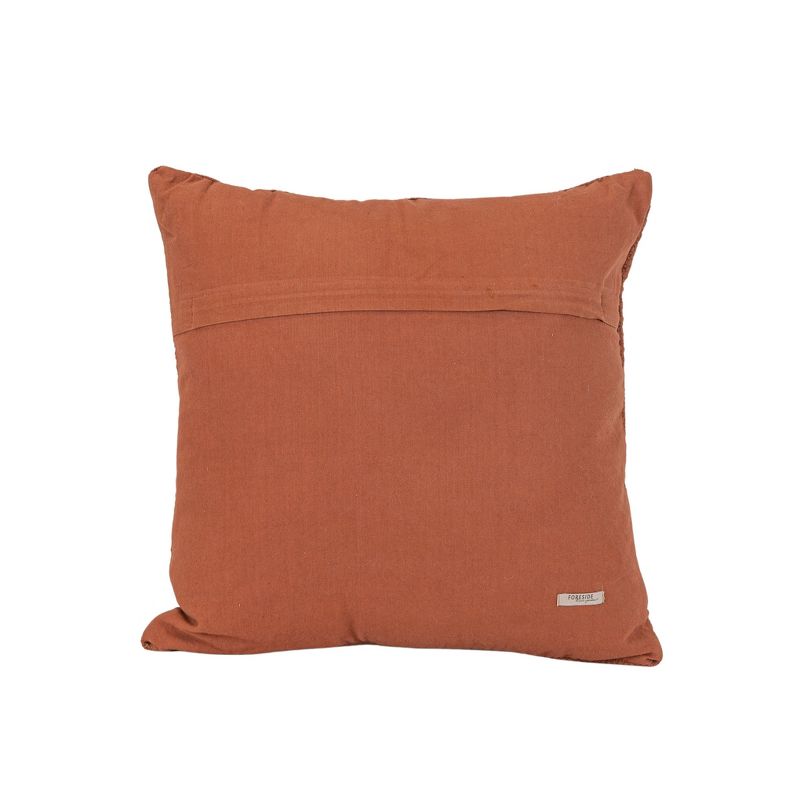 20x20 Inch Hand Woven Rust Southwest Geo Pillow Cotton With Polyester Fill by Foreside Home & Garden, 5 of 8