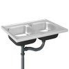 vidaXL Kitchen Sink with Double Basins Silver 31.5"x23.6"x6.1" Stainless Steel - 4 of 4