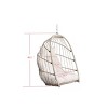 Outdoor Garden Rattan Egg Swing Chair, Hanging Chair, Patio Swings Hanging Chair With Removable & Washable Cushion-Cuddlewood - 4 of 4