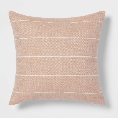 Photo 1 of 18" Cotton Striped Square Throw Pillow - Threshold™