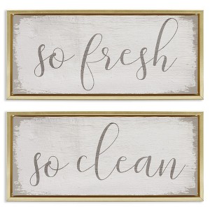 Stupell Industries Rustic White So Fresh So Clean, 25" x 11" - 1 of 4