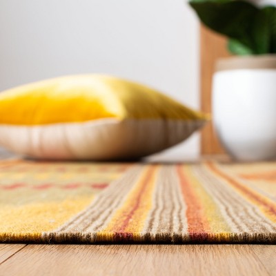 Handmade Red and Multi Wool Southwestern 3' x 5' Area Rug