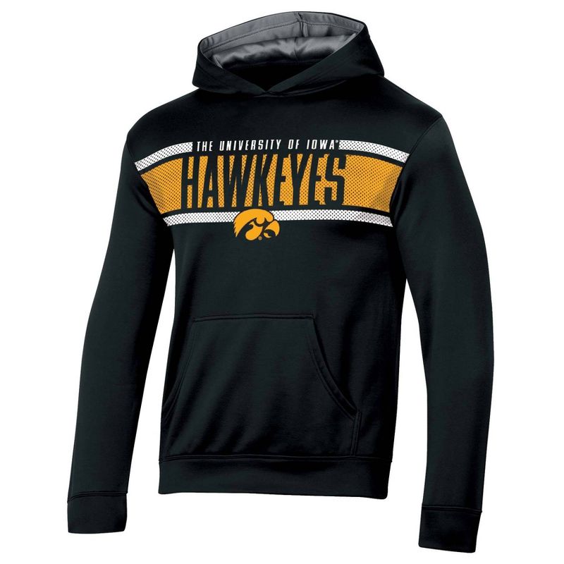 NCAA Iowa Hawkeyes Boys&#39; Poly Hooded Sweatshirt, 1 of 4