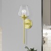 Livex Lighting Willow 1 - Light Vanity in  Satin Brass - 2 of 4