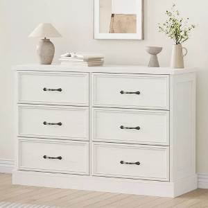 6 Drawer Dresser,47" Wide 6 Chest of Drawers Storage with Sturdy Foundation - 1 of 4