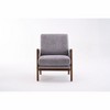 Okak Mid-Century Style Ergonomic Lounge Armchair with Soft Waist Cushion,Reading Leisure Chair for Living Rooms,Relaxation Areas - 3 of 4