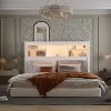 FUFU&GAGA Headboard With Storage Shelves & Remote Adjustable Light - 2 of 4