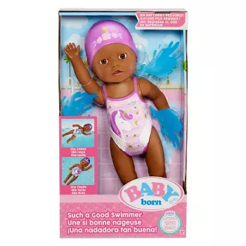 Baby Born A Good Swimmer Doll - Green Eyes : Target