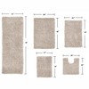 Fantasia Bath Rug Collection Cotton Shaggy Pattern Tufted Set of 5 Bath Rug Set - Home Weavers - 2 of 3