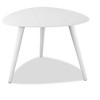 Whiteline Modern Living ST1601S-WHT White Rowan Side Table, Kidney Shape Aluminum, Small or Large - 4 of 4