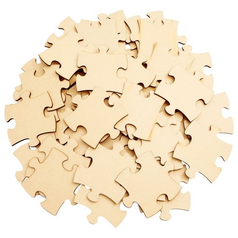Bright Creations 50 Blank Wooden Puzzle Pieces For Crafts, Diy Art  Projects, Unfinished Freeform Jigsaw Wood Puzzle To Draw On : Target
