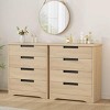 WhizMax 4 Drawer Dresser Modern Double Dresser Organizer with Embedded Handles Design, Wooden Chest of Drawers for Living Room, Bedroom, Hallway - 4 of 4