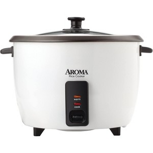 Aroma Housewares 256oz Cooked Pot-Style Rice Cooker ARC-7216NG Refurbished White - 1 of 4