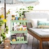 YIGII Slim Storage Cart 3 Tier,Bathroom Organizer Rolling Utility,Mobile Shelving Unit Slide Out for Kitchen, Laundry Room & Narrow Places - 3 of 4