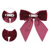 INSPIRE CHIC Women's Velvet Brooch Vintage Bow Pre-Tied Pin Bow Tie One Size - 3 of 4