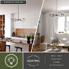 VAXCEL Annabelle 6 Light Farmhouse Chandelier Candelabra, Matte Black and Brushed Walnut - 3 of 4