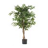 PAGED Artificial Ficus Trees with Pot, Artificial Tree with Natural Wood Trunk, Indoor Outdoor Fake Plant, Home and Office Decoration for Foyer, Porch - 4 of 4