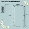 Tangkula Garden Arch Arbor Trellis 7.5 ft Patio Pergola Plant Stand Rack Archway Wedding - 2 of 4