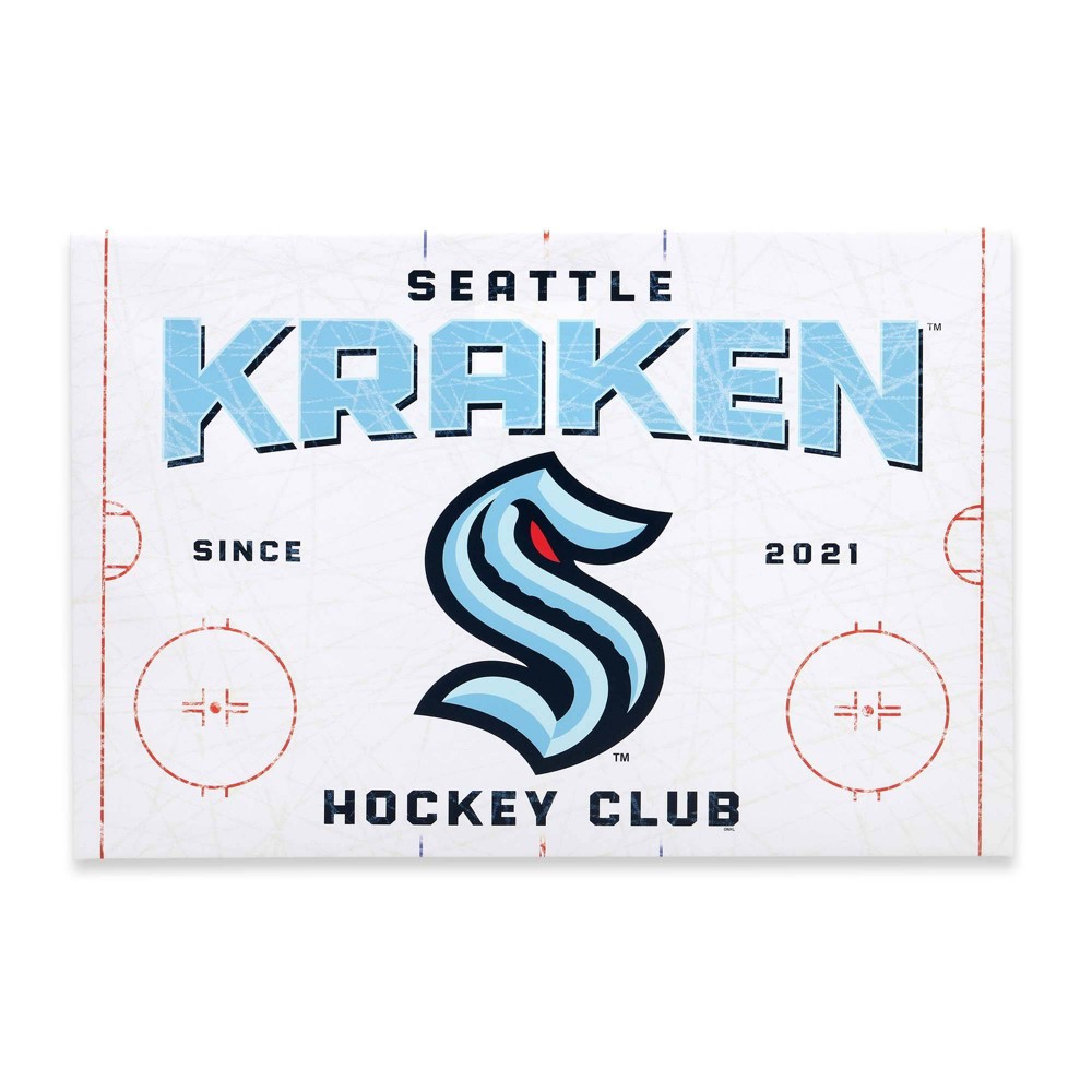 Photos - Wallpaper NHL Seattle Kraken Rink Canvas