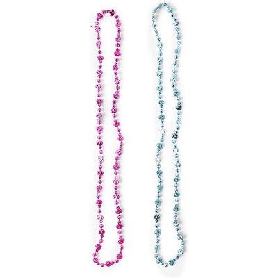 Sparkle and Bash 24-Pack Gender Reveal Pink & Blue Bead Necklaces Party Favors Supplies, 2 Colors