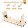 Saviland Salon-Grade Arm Support: Vegan Leather Cushion w/ Height-Adjustable Birch Base - Ergonomic Nail Tech Rest. (Birch) - 2 of 4